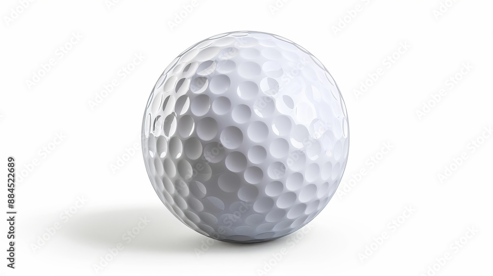 Isolated image of a golf ball on a white background complete with full depth of field and clipping path Isolated image of a golf ball on a white background complete with full depth of field and clipping path