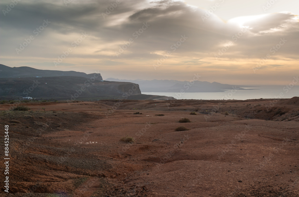 Landscape during golden hour, Lanzarote, Spain Landscape during golden hour, Lanzarote, Spain