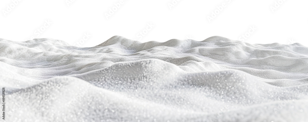 Fototapeta premium White snow landscape, cut out