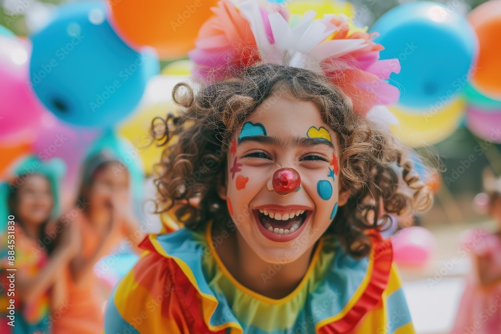 A Young Clown's Joyful Laughter A Young Clown's Joyful Laughter