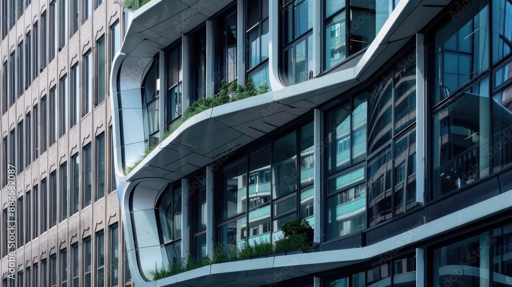 High-rise building with innovative façade design