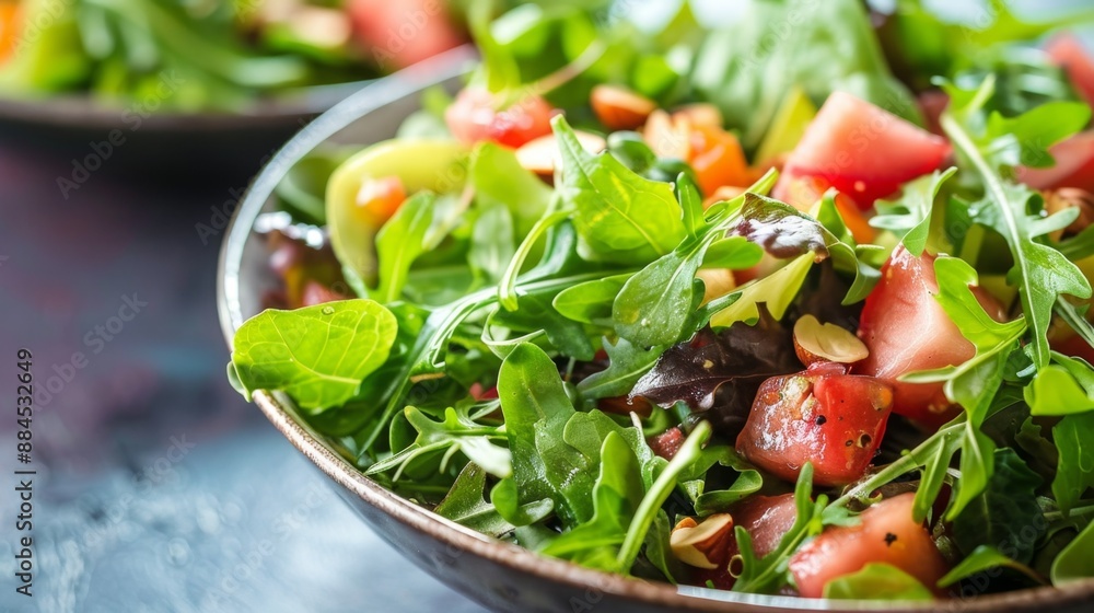 Fresh Garden Salad with Colorful Vegetables Fresh Garden Salad with Colorful Vegetables