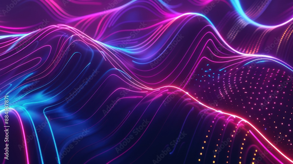 Fototapeta premium Abstract Neon Lightscape