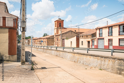 a street in Granja de Moreruela town, province of Zamora, Spain photo