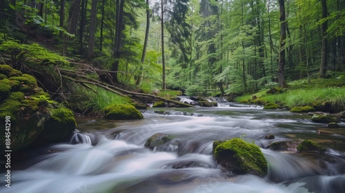Long exposure of a flowing river