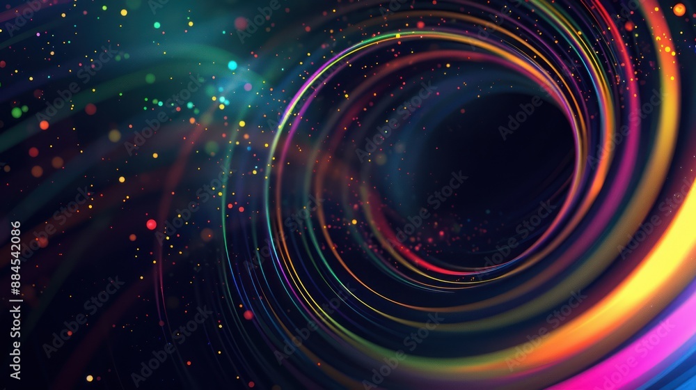 Obraz premium Abstract swirling colors in space