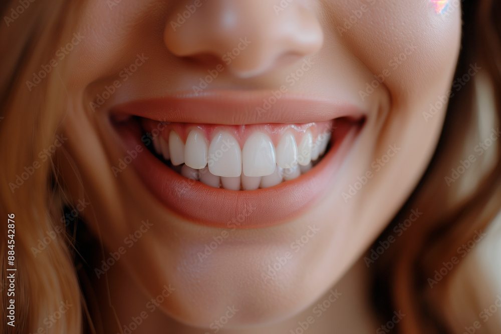 Fototapeta premium Bright and Radiant Smile Close-Up