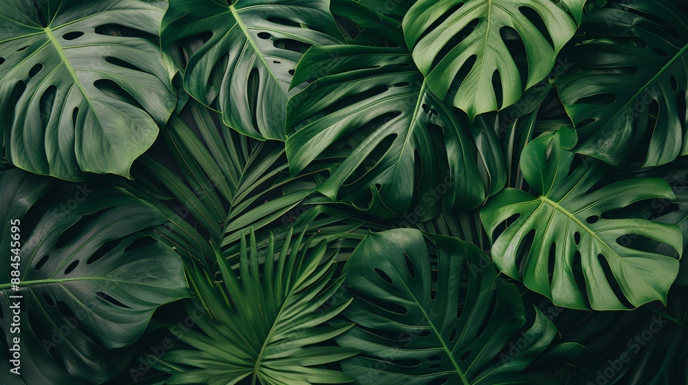 Monstera Leaves Background Monstera Leaves Background