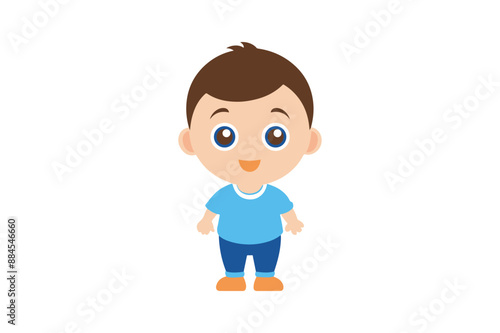  Cute baby boy vector illustration