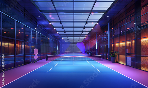 tennis padel trendy court indoor photo