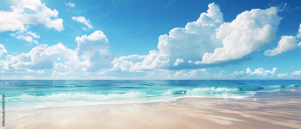 Fototapeta premium Thunderous Summer Skies: An Anime-Inspired Illustration