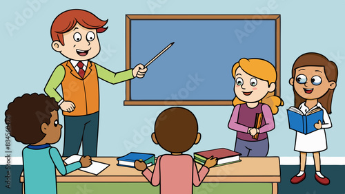 the teacher teach us