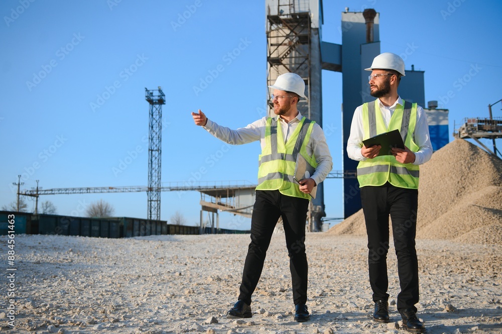 custom made wallpaper toronto digitalTwo engineers at a stone crushing plant. The concept of quarrying.