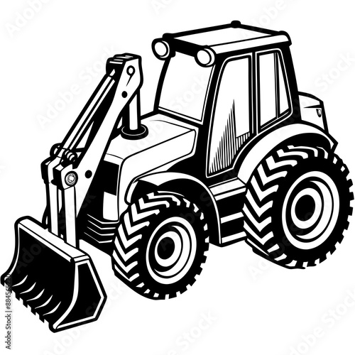 trencher jcb white background