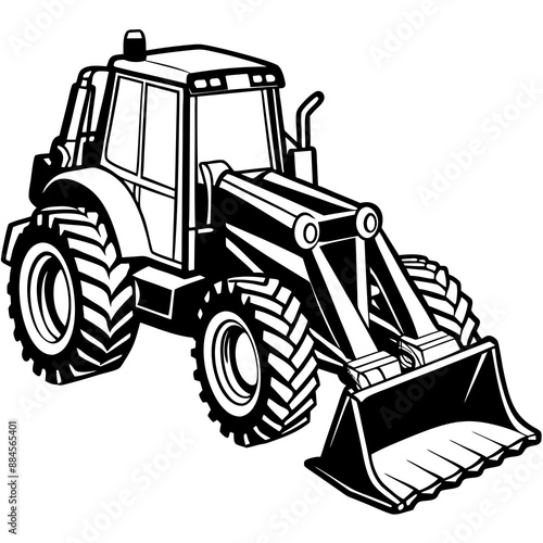 trencher jcb white background