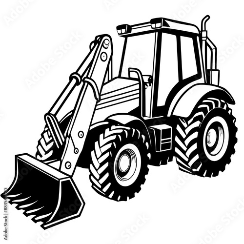 trencher jcb white background