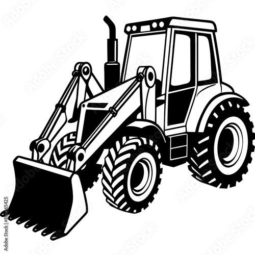trencher jcb white background