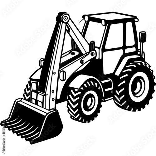 trencher jcb white background