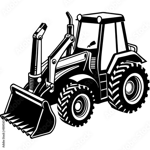 trencher jcb white background