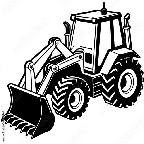 trencher jcb white background