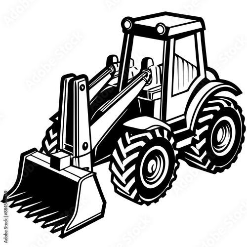 trencher jcb white background