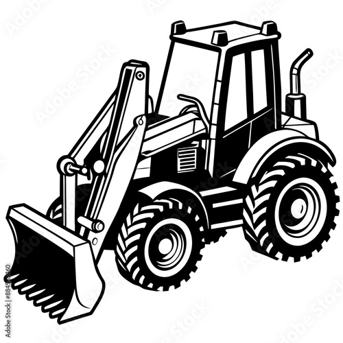 trencher jcb white background