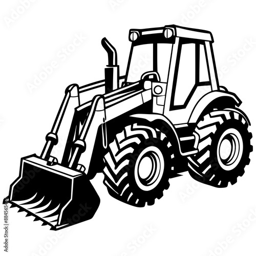 trencher jcb white background