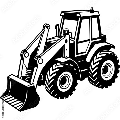 trencher jcb white background