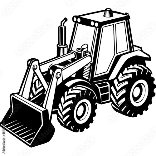 trencher jcb white background