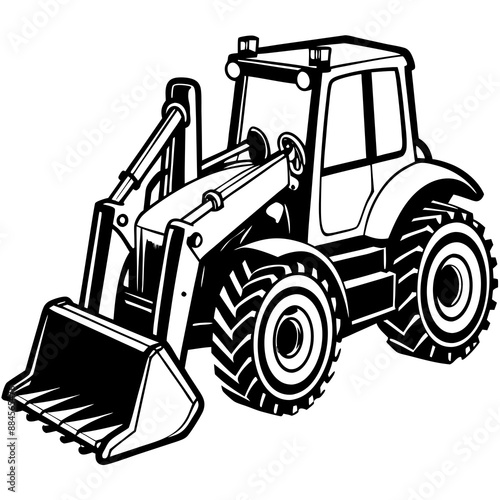 trencher jcb white background