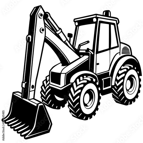 trencher jcb white background