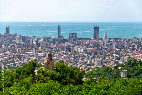 Aerial view of the city of ...
