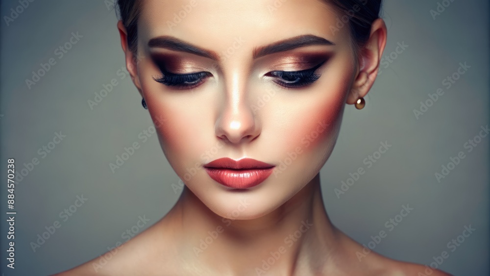 Minimalist makeup with focus on flawless skin Minimalist makeup with focus on flawless skin