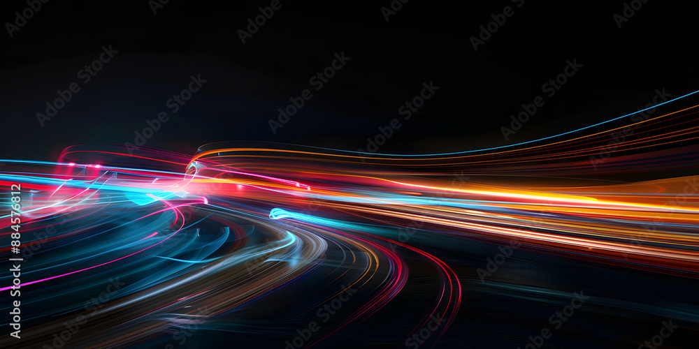 Sparkling blurry trail of light on a dark background. long exposure lights. abstract background. Light effect Sparkling blurry trail of light on a dark background. long exposure lights. abstract background. Light effect