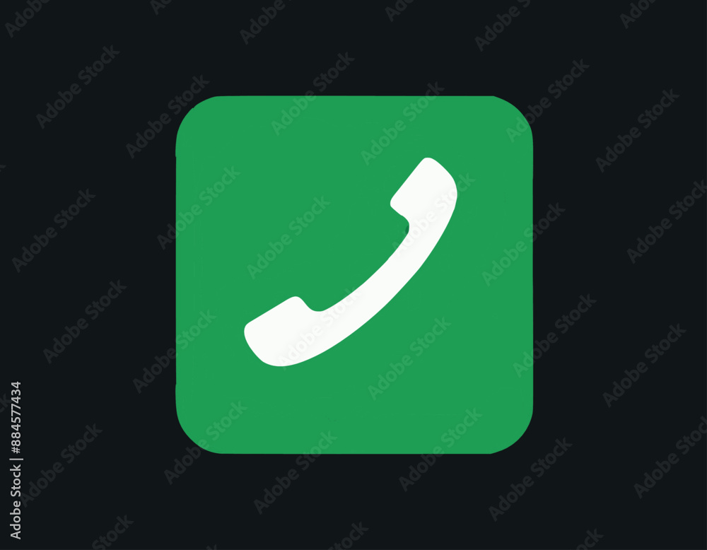 Phone Call Receiver Icon In A Circle Vector stock illustration Phone Call Receiver Icon In A Circle Vector stock illustration