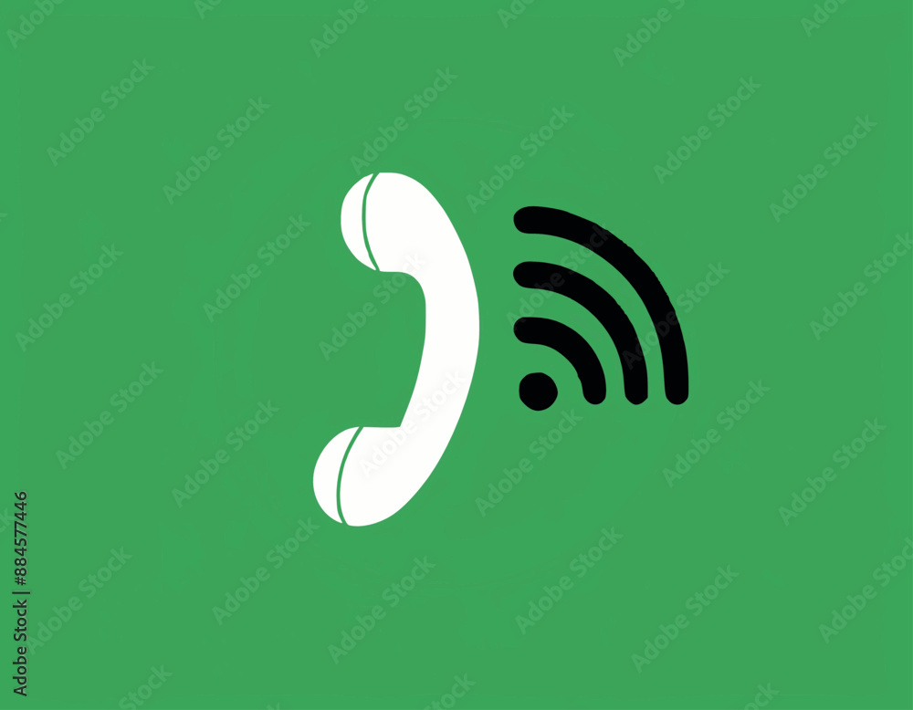 Phone Call Receiver Icon In A Circle Vector stock illustration Phone Call Receiver Icon In A Circle Vector stock illustration