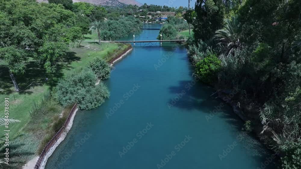 Aerial view flyover kibbutz Nir David, North of Israel Aerial view flyover kibbutz Nir David, North of Israel