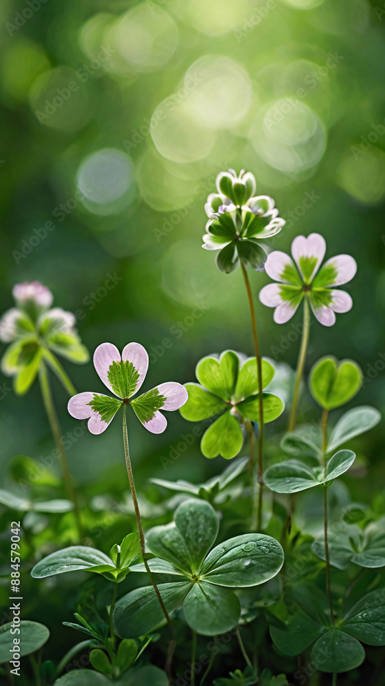 A Sea of Clovers Sparkling with Morning Dew A Sea of Clovers Sparkling with Morning Dew