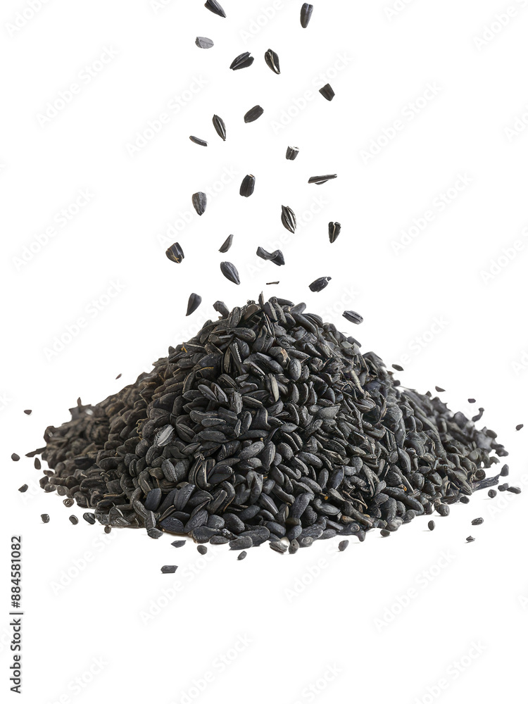 Isolated PNG Black Seeds , GENERATIVE AI Isolated PNG Black Seeds , GENERATIVE AI