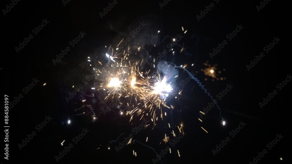 Obraz premium fireworks on black