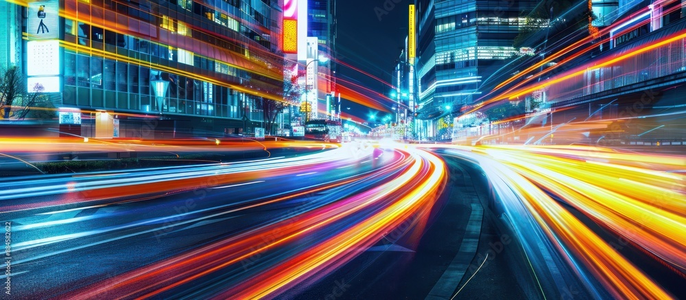 Fototapeta premium City Lights in Motion