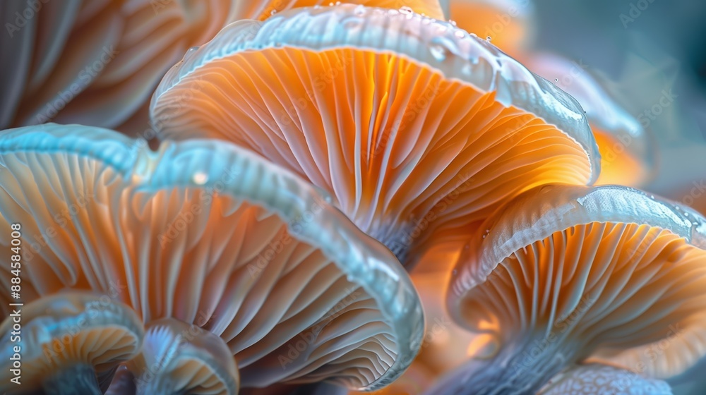 Sajor-caju mushroom abstract macro image Sajor-caju mushroom abstract macro image