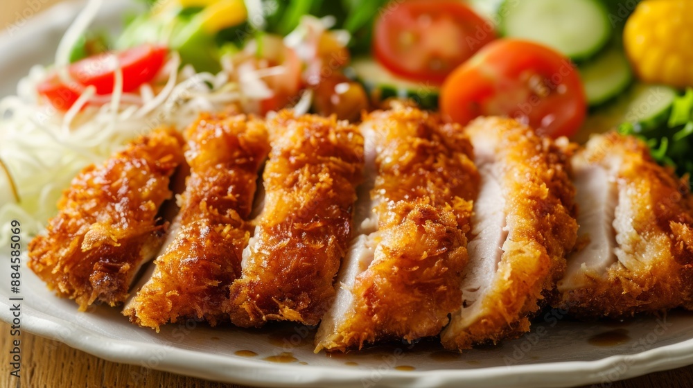 The national cuisine of Japan. Pork tonkatsu. The national cuisine of Japan. Pork tonkatsu.