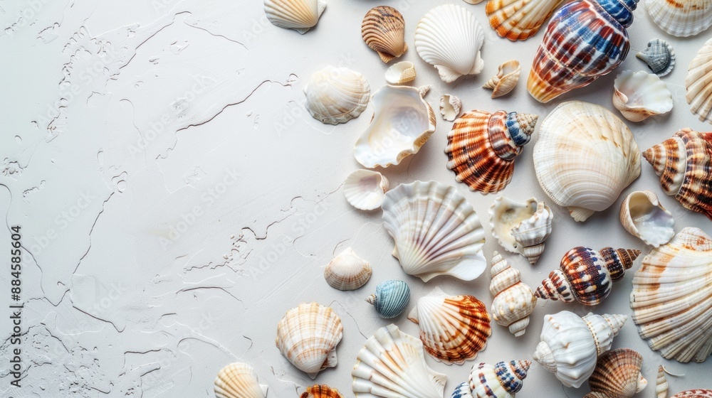 Seashells on a White Background Seashells on a White Background