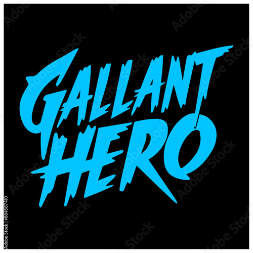 bravery typography design gallant hero