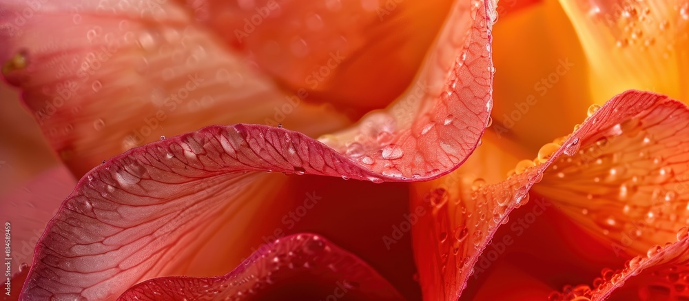 Close-up of a Rose Petal with Dew Drops Close-up of a Rose Petal with Dew Drops