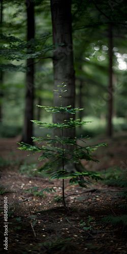 Floresta de Árvores Verdes Exuberantes photo