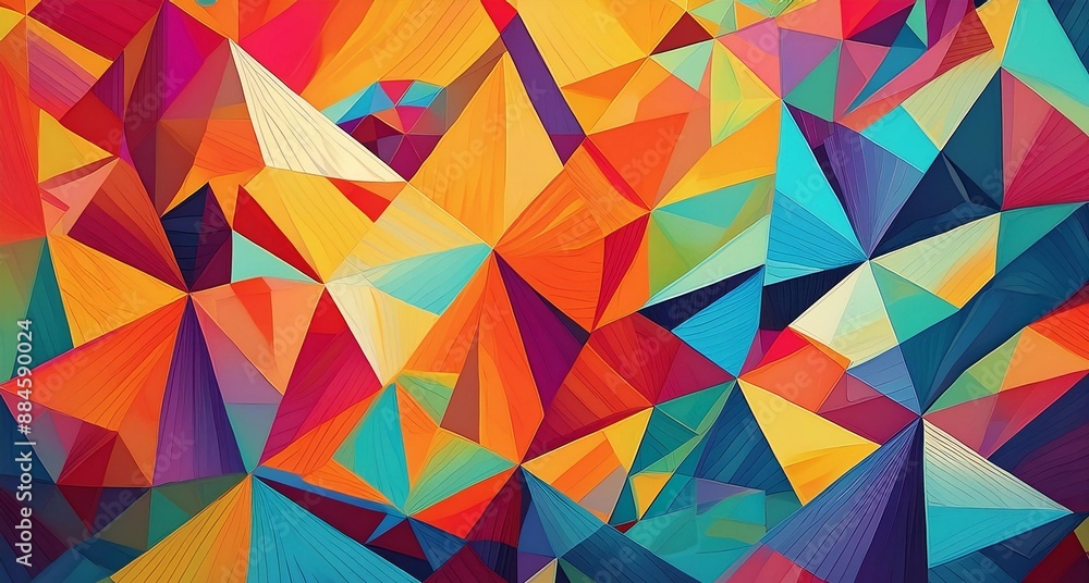 Bold Geometric Dance: Vibrant Abstract Shapes with Chromatic Patterns
Bold Geometric Dance: Vibrant Abstract Shapes with Chromatic Patterns