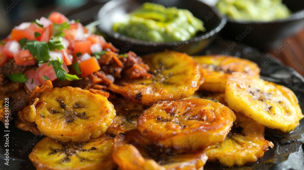 Fried Plantains with Toppings Fried Plantains with Toppings