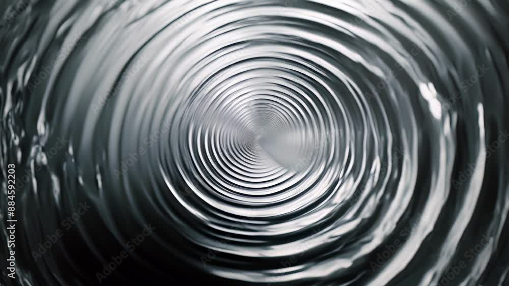 A symmetrical design of concentric circles in shades of gray resembling the ripples created by heavy rain in an abstract thunderstorm. A symmetrical design of concentric circles in shades of gray resembling the ripples created by heavy rain in an abstract thunderstorm.